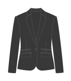 BLR-06-PWL - Rosewood Ladies Suit Jacket - Charcoal