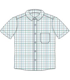 SHT-46-PCT - Short sleeved checked shirt - Tattersall Check