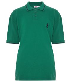TSH-03-WEL - Cotton polo shirt - Bottle/Navy/Logo