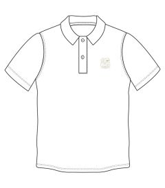 PLO-17-SFC - Polo Shirt - White/logo