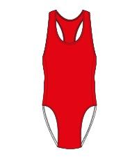 SWM-53-POL - Eco swimsuit - Red