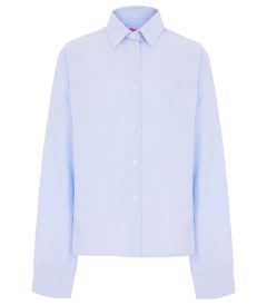 BLS-48-COT - Long sleeved fitted blouse - Oxford Blue
