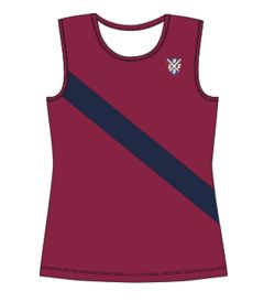 VST-09-SHS - Athletics vest - Cherry/Navy/Logo