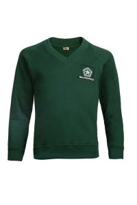 SWE-82-BFS - Brackenfield v neck sweatshirt - Bottle/logo
