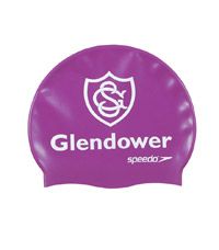 HAT-15-GPS - Glendower team swimming hat - Purple/logo