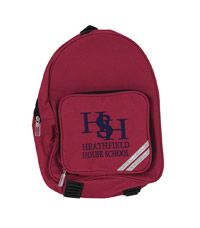 BAG-36-HTH - Heathfield infant back pack - Maroon/logo - One