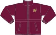 JKT-46-KWS - Fleece lined jacket - Burgundy/logo