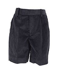 SHO-09-GLN - Corduroy shorts with fly zip - Grey