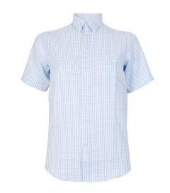 SHT-46-COP - Short sleeve check shirt - Pale blue check
