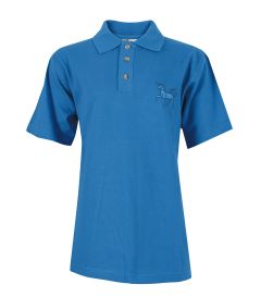 TSH-03-UCS - Unicorn cotton polo shirt - Blue/logo