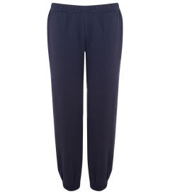 TRO-19-FLE - Elastic ankle joggers - Navy