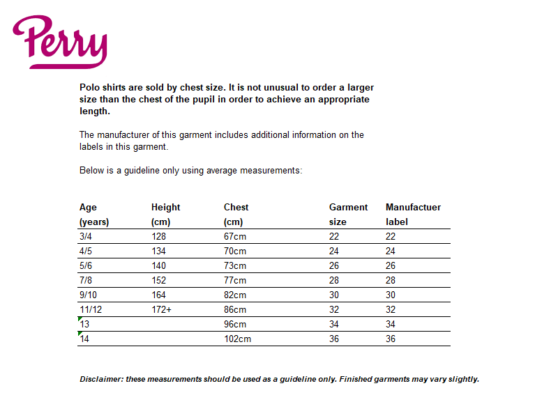 Sizing Guide