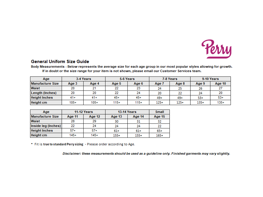 Sizing Guide