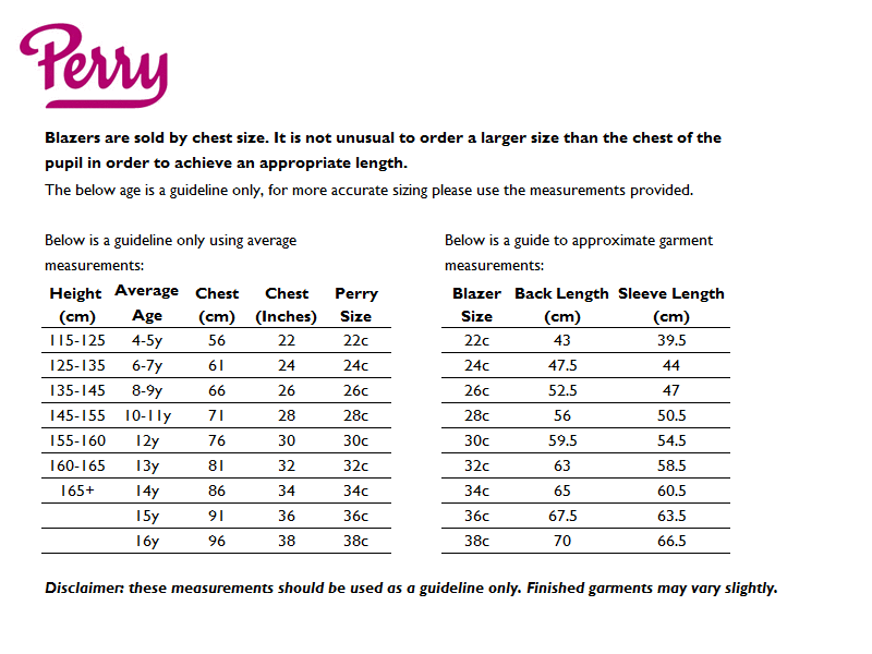 Sizing Guide