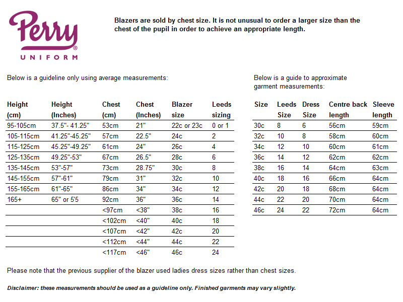 Sizing Guide