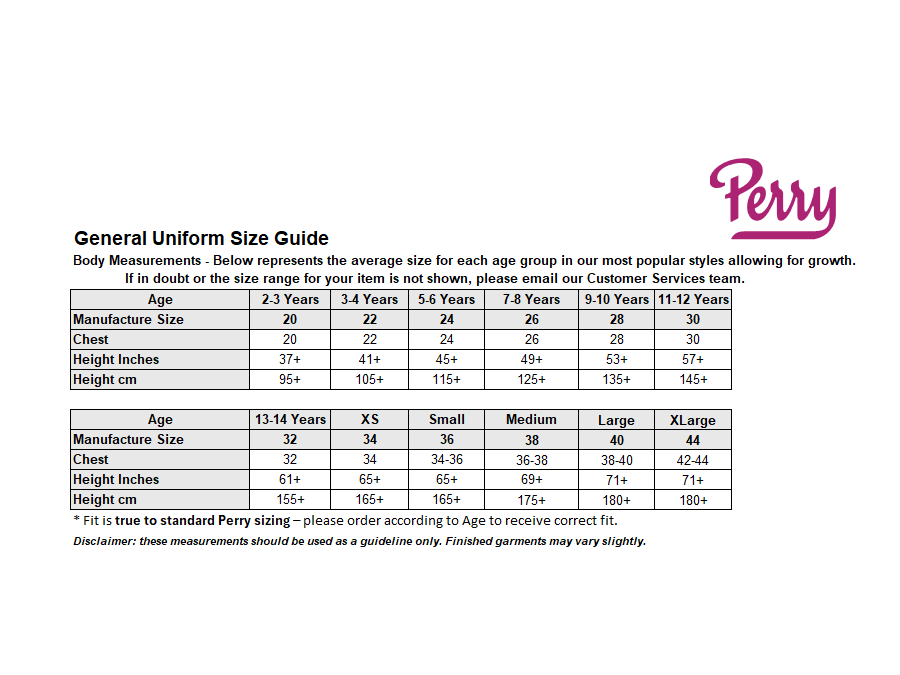 Sizing Guide