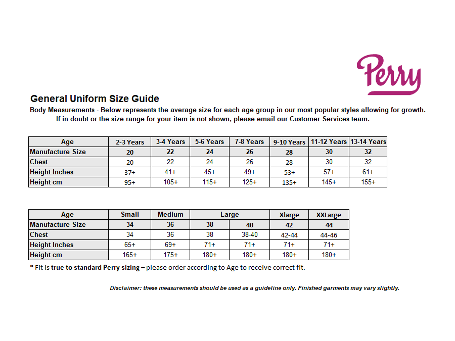 Sizing Guide