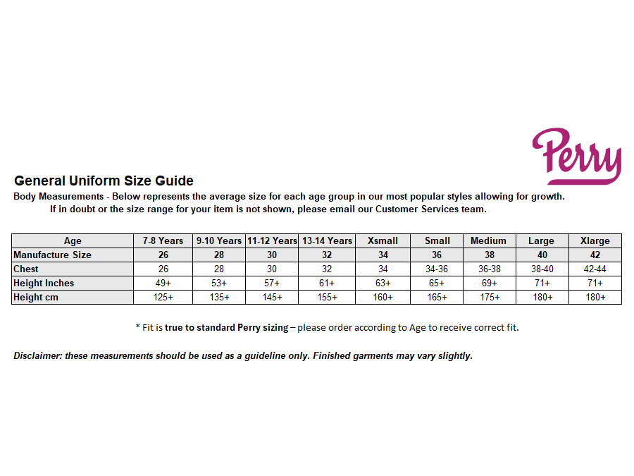 Sizing Guide
