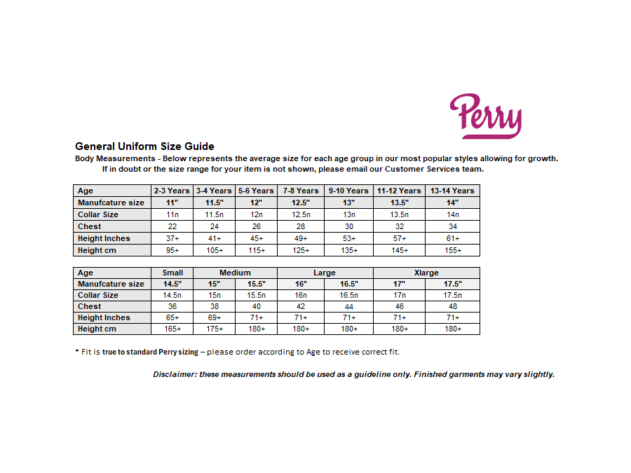 Sizing Guide