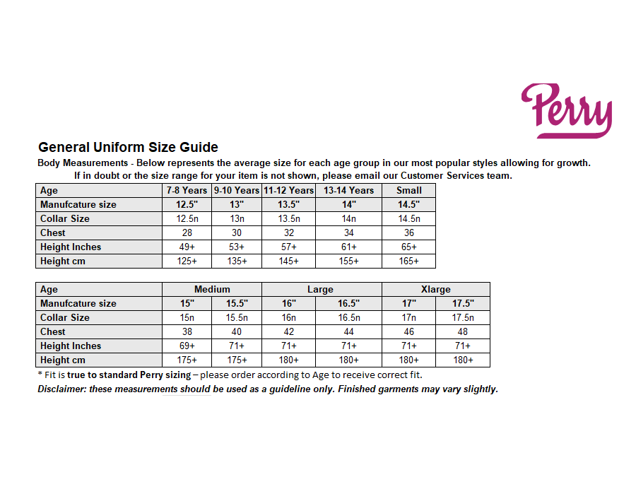 Sizing Guide