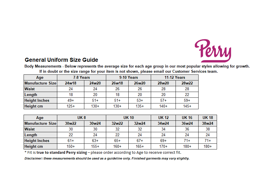 Sizing Guide