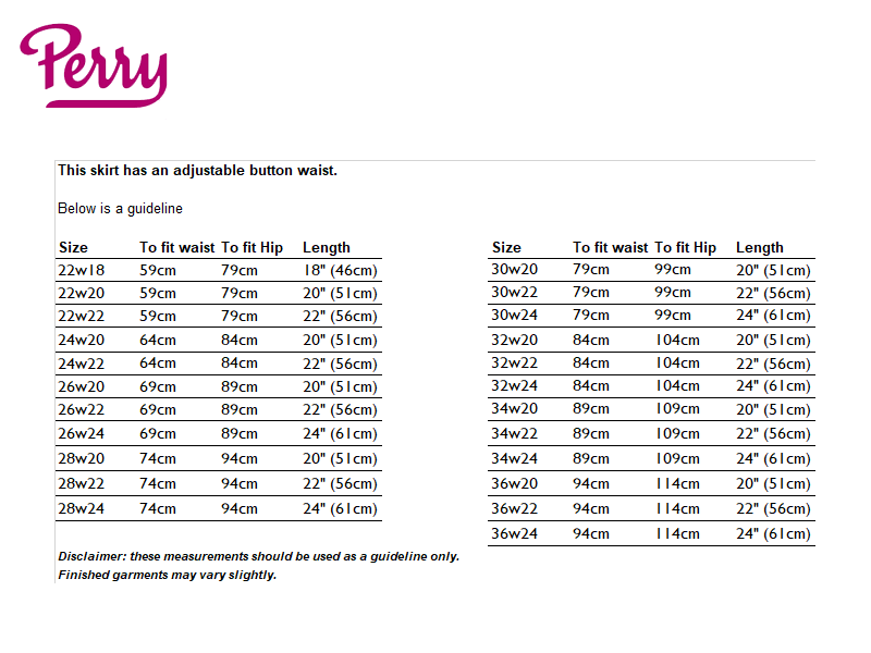 Sizing Guide