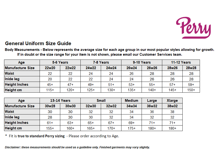 Sizing Guide