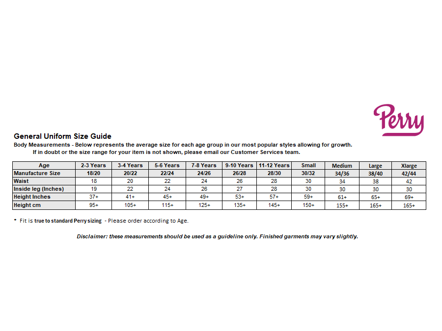 Sizing Guide