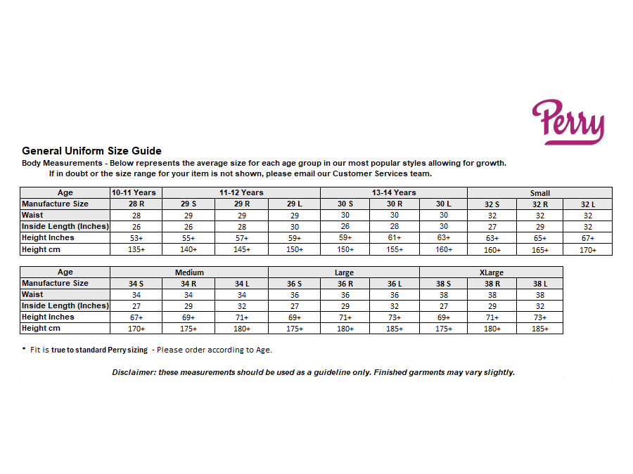 Sizing Guide