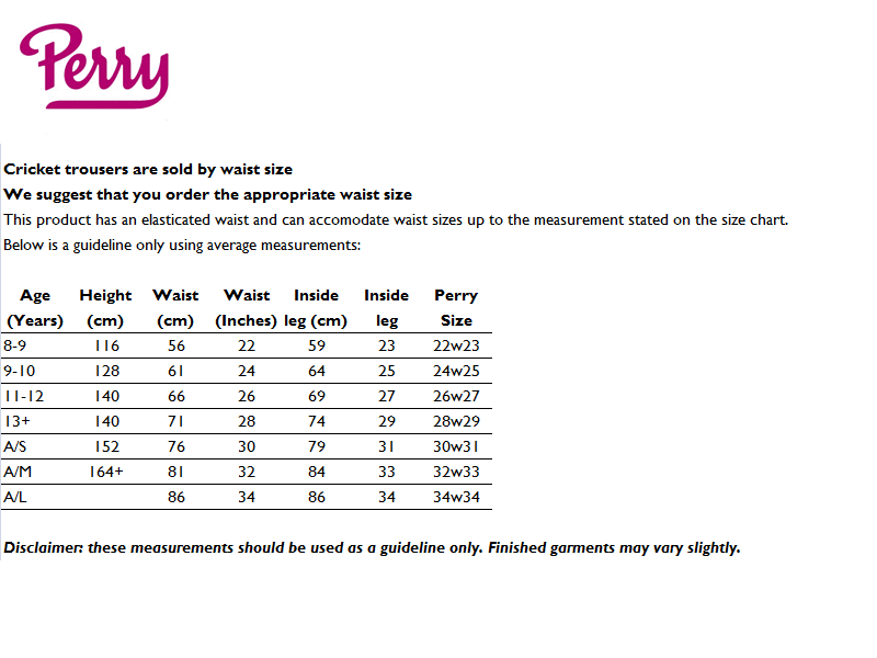 Sizing Guide
