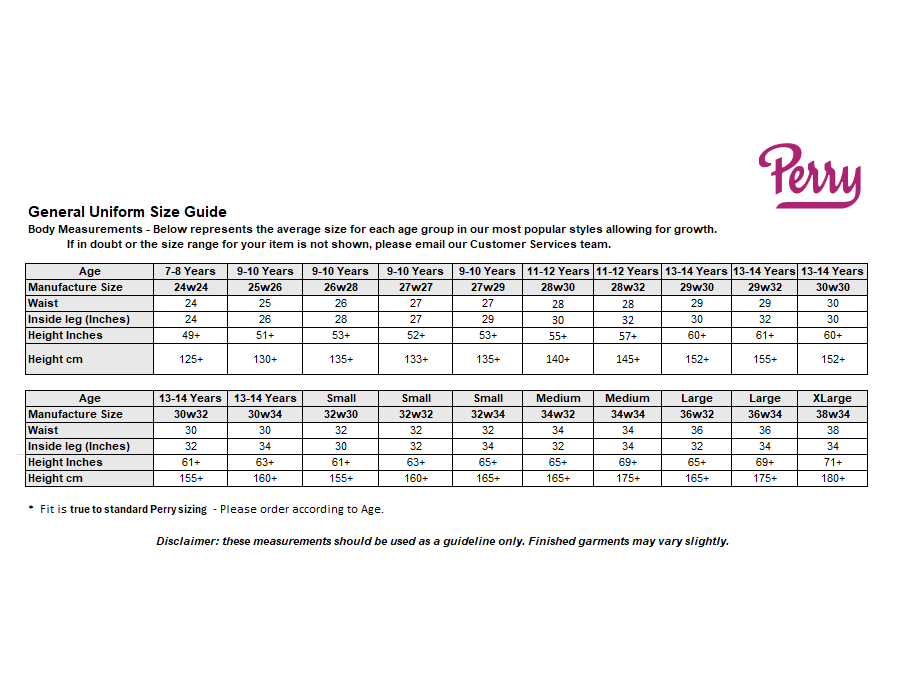 Sizing Guide