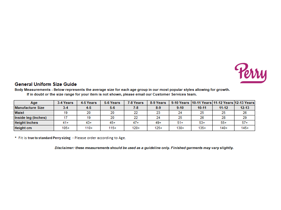 Sizing Guide