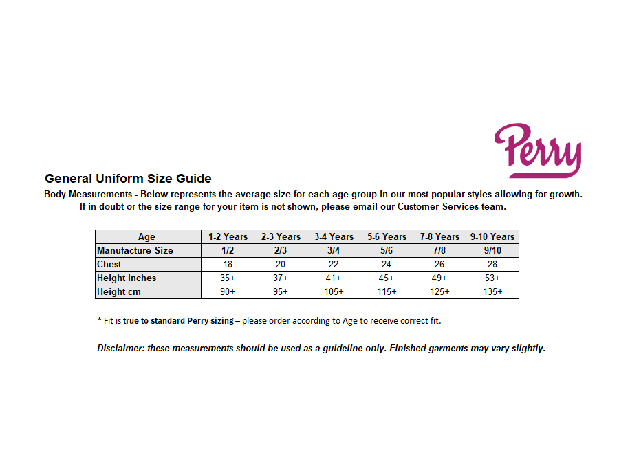 Sizing Guide