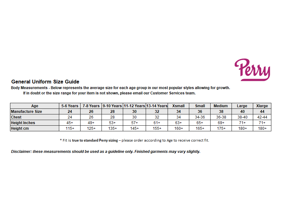 Sizing Guide