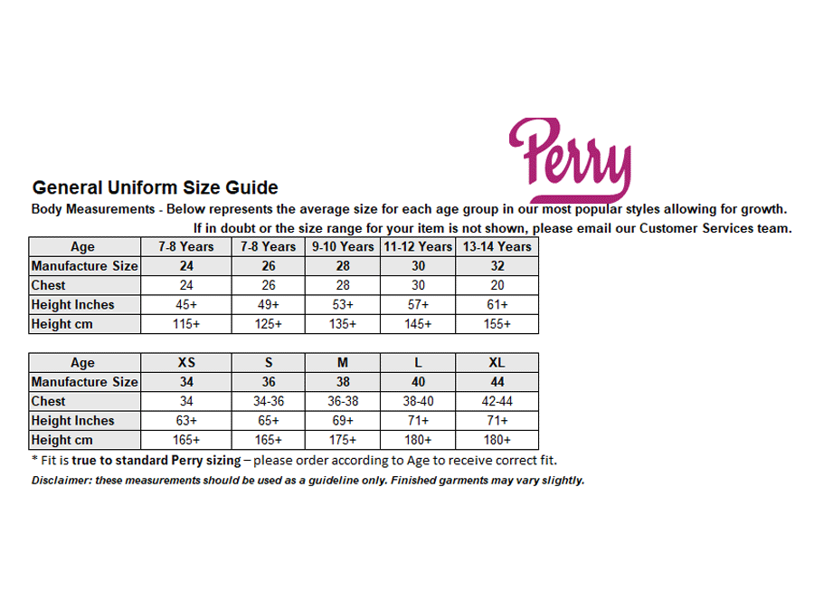 Sizing Guide