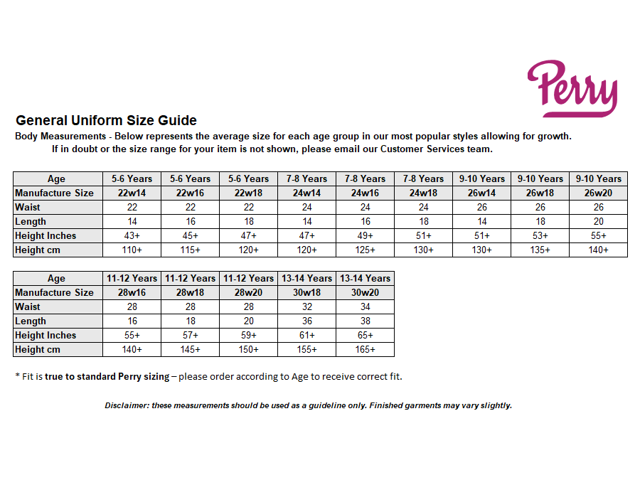 Sizing Guide
