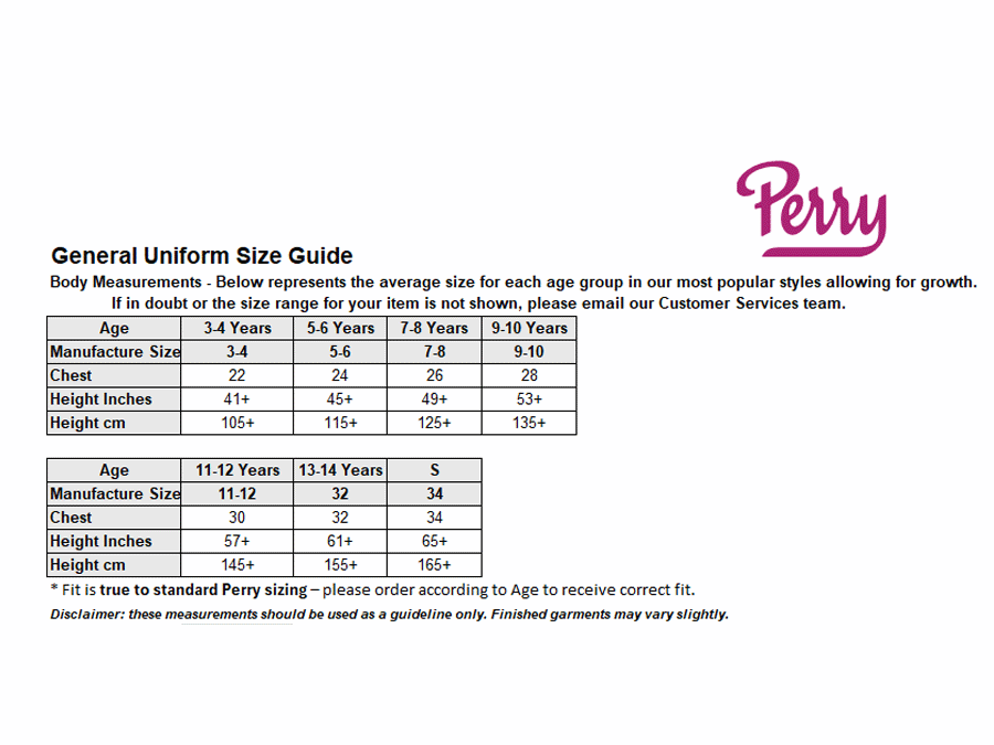 Sizing Guide