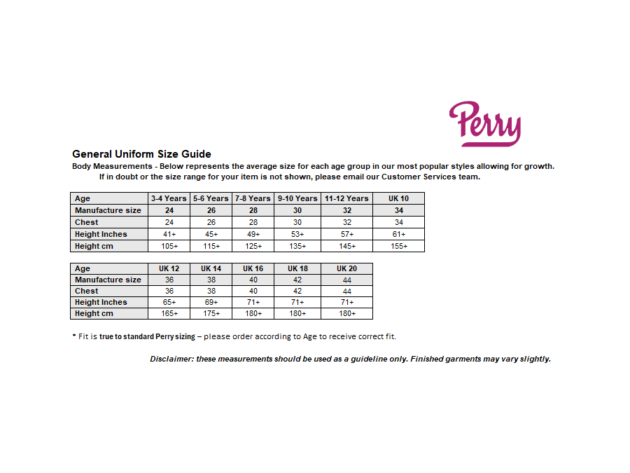 Sizing Guide