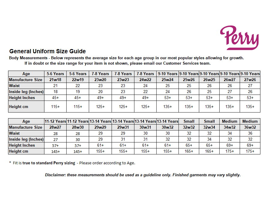 Sizing Guide